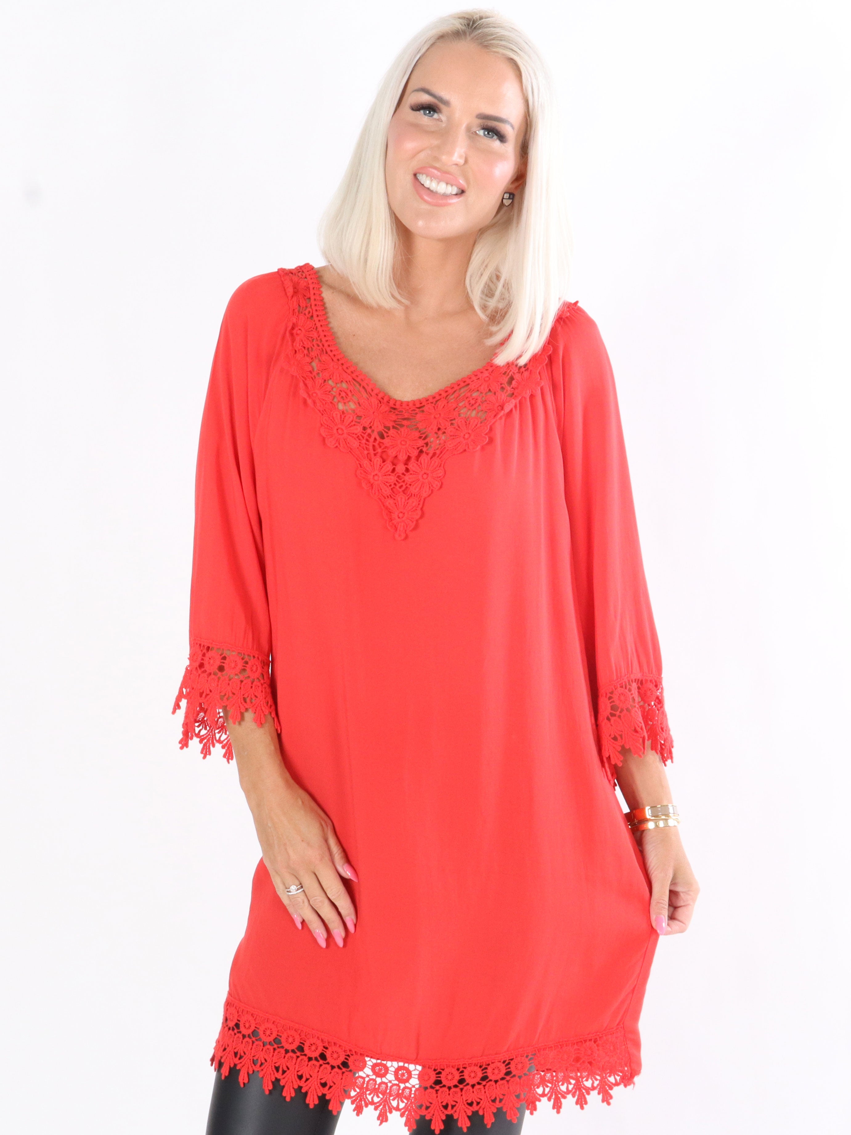 Freja - Tunika kjole med fine broderinger